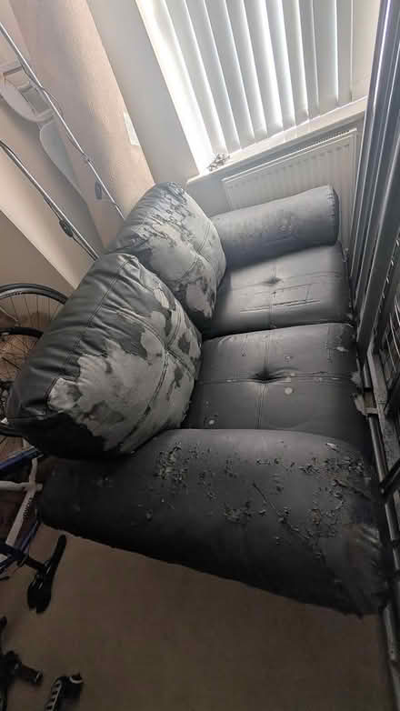 Photo of free Leather sofa 2 seater (Ludford court CW1) #3