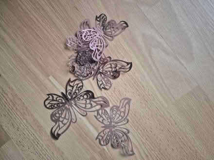 Photo of free 3d rose gold butterflies (HA7) #1