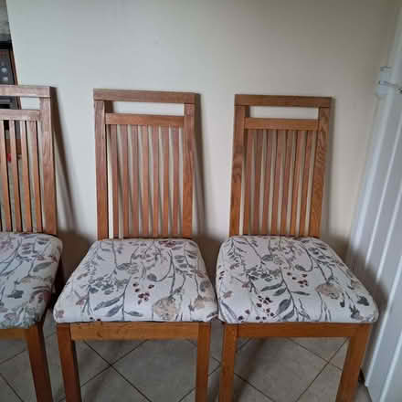Photo of free 4 Solid oak dining chairs (Chinnor OX39) #3