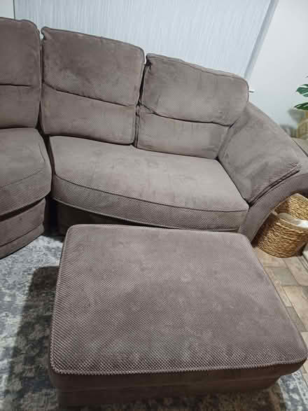 Photo of free a corner sofa with armchair and pouffe. (Bordesley Green B9) #3