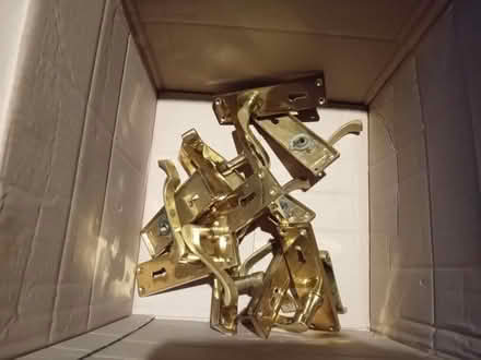 Photo of free 8x pairs brass door handles (Swanshurst B13) #1
