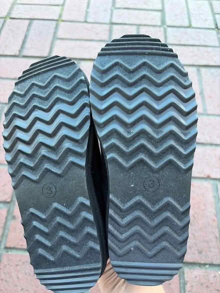 Photo of free Black faux suede mules size 3 (Bascom/Union Campbell) #2