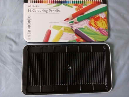 Photo of free Empty tin box for 36 colouring pencils (Westbury Fields BS9) #1