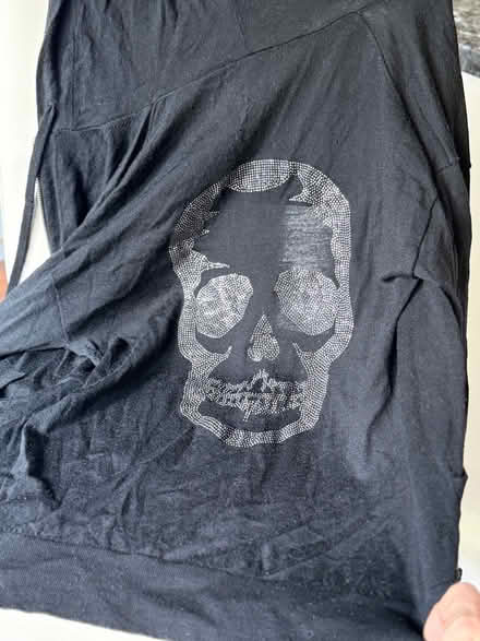 Photo of free Black merino wool hooded sweater (Midtown East) #1