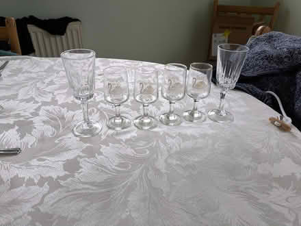 Photo of free 6 small sherry glasses (PO21 Nyetimber) #1