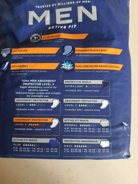 Photo of free Tena men's pads (Stroud central) #2