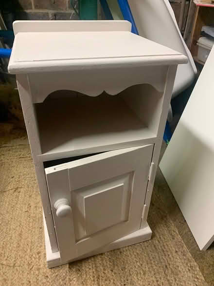Photo of free White Pine Painted Bedside cupboard (crowborough TN6) #2