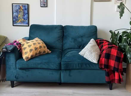 Photo of free Green loveseat (NoMA) #1