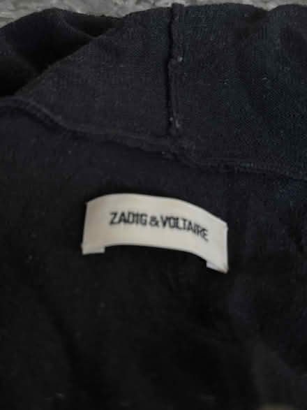 Photo of free Black merino wool hooded sweater (Midtown East) #2