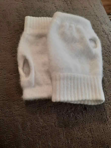 Photo of free New White fingerless mittens (Morden SM4) #2
