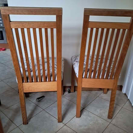 Photo of free 4 Solid oak dining chairs (Chinnor OX39) #1