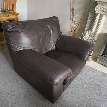 Photo of free DFS Brown leather armchair (Willerby) #2