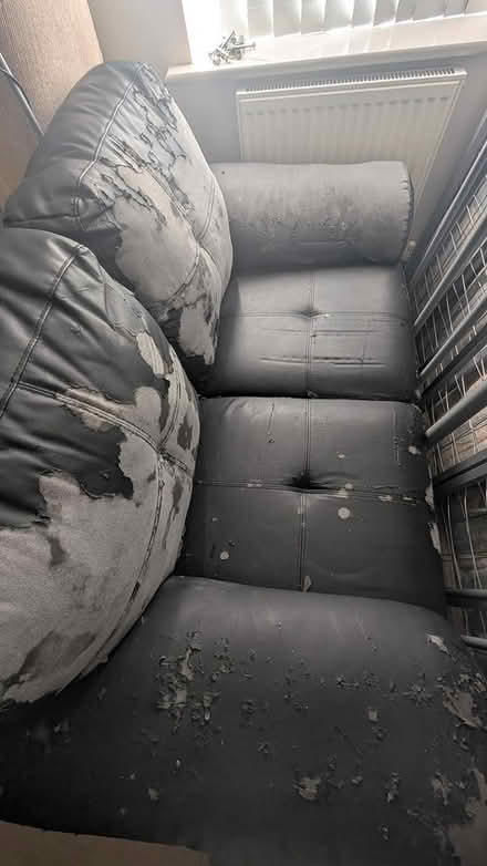 Photo of free Leather sofa 2 seater (Ludford court CW1) #2