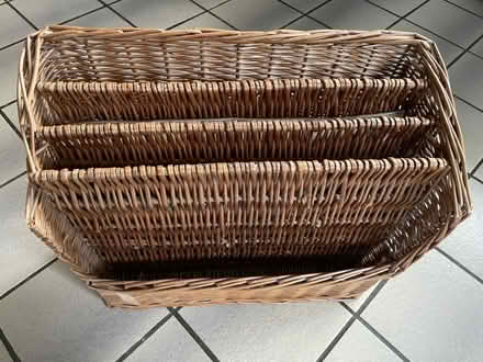 Photo of free Wicker magazine rack (Whittlesey) #1