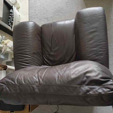 Photo of free DFS Brown leather armchair (Willerby) #3