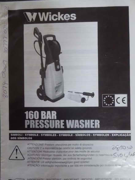 Photo of free Pressure Washer for spares or repair (Bladon OX20) #1