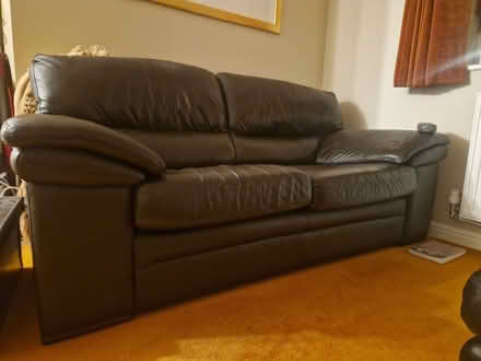 Photo of free Two x 2-seater leather sofa (Tiptree CO5) #1