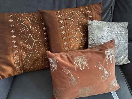 Photo of free 4 brown/gold cushions (CM1 Broomfield) #1