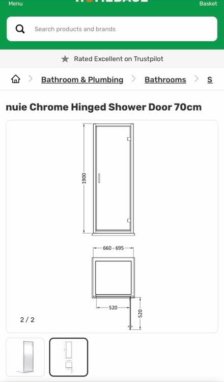 Photo of free Shower door NEW (Chiswick W4) #2