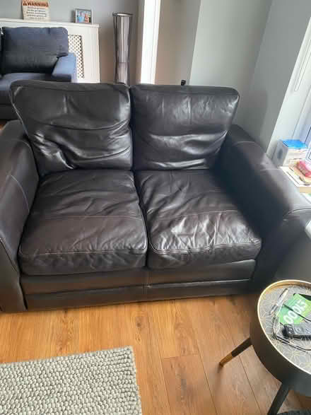 Photo of free Black Leather Sofa x 2 (Bromley BR2) #2