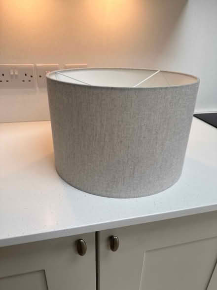 Photo of free Large Drum shaped lampshade. (Tinshill LS16) #1