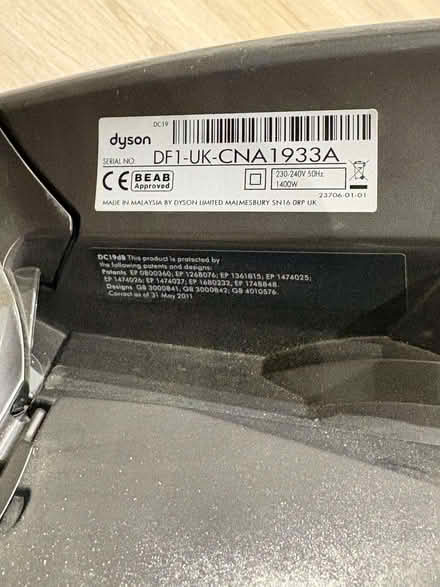 Photo of free Dyson DC19db Vacuum (Winchmore Hill N21) #1