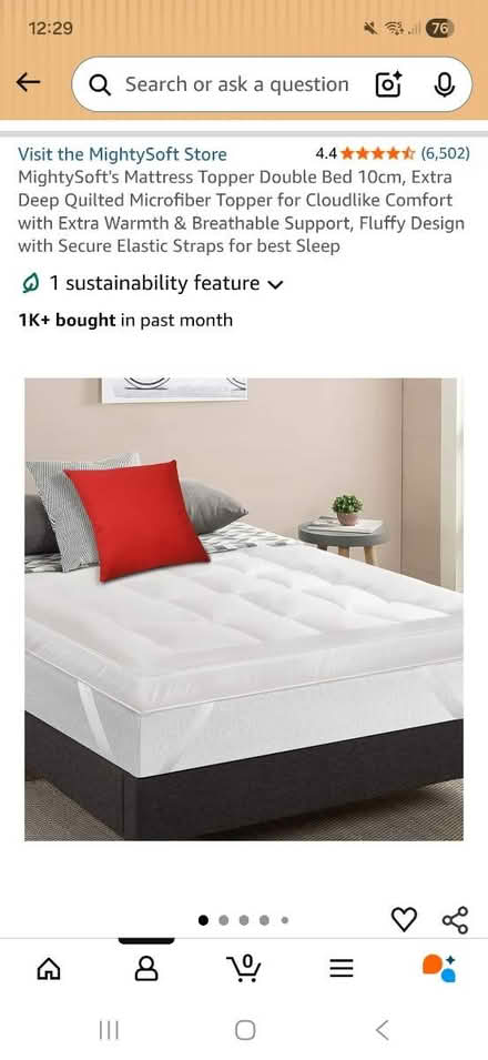 Photo of free Mattress topper. Double (Tremorfa CF24) #3