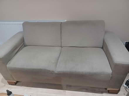 Photo of free 2 X cream sofas (Maryland E15) #1