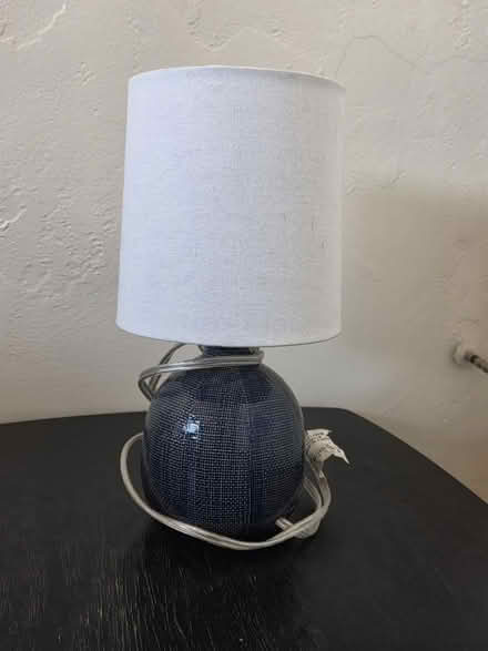 Photo of free Small Bedroom lamp: Blue (menaul & Eubank) #1