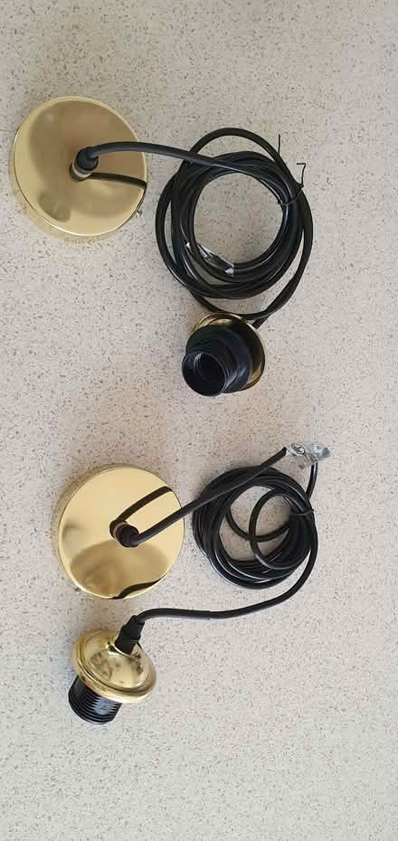 Photo of free 2x gold 2.5m long lamp holder fittings (Wokingham RG40) #1
