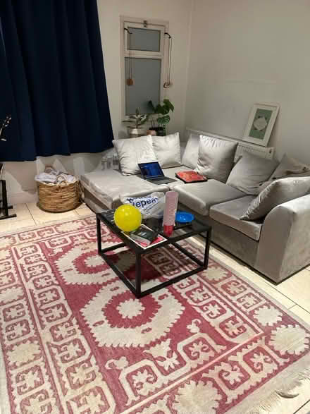 Photo of free L shaped corner sofa, grey - Putney (Sw15 2lf) #1