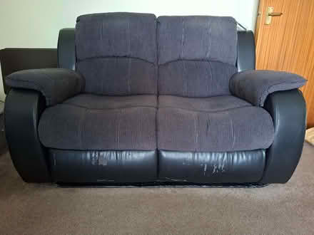 Photo of free 2 seater reclining sofa. (CO16) #1
