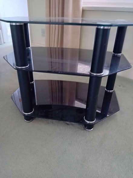 Photo of free Gorgeous black glass coffee or corner table (Roffey RH13) #4