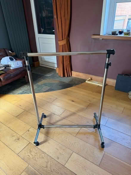 Photo of free Adjustable height clothes hanger - plastic metal effect (Cumnor OX2) #1