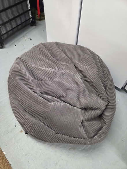 Photo of free Large grey courdroy beanbag (Hornby LA2) #1