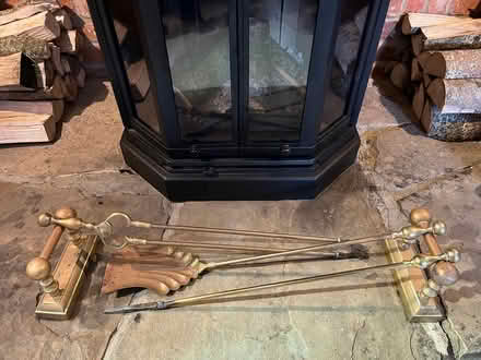 Photo of free Antique brass fireside set (Sutton Wick, Abingdon. OX14) #1