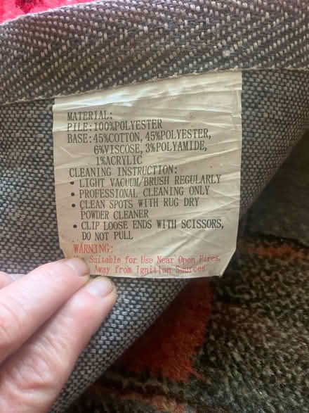 Photo of free Shaggy red rug (Queen's Park BN2) #2