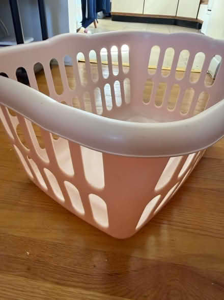 Photo of free Pink plastic laundry basket (Woodlawn) #1