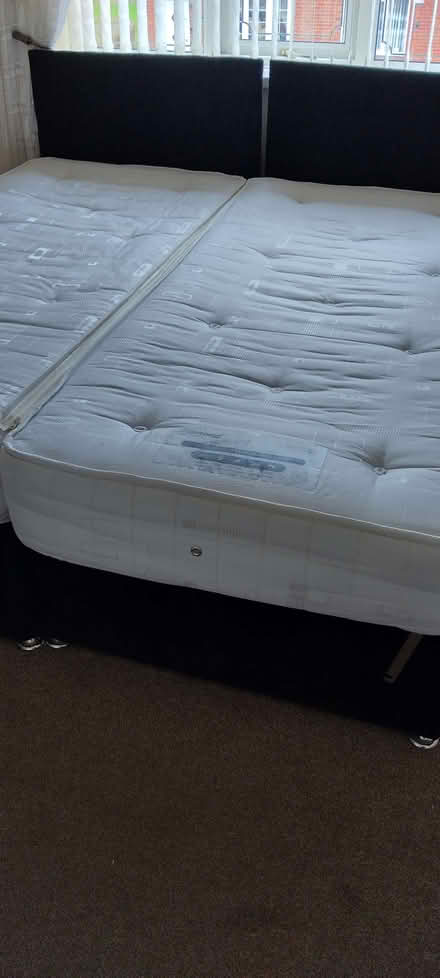 Photo of free Super king zip link bed (Goldthorpe S63) #1