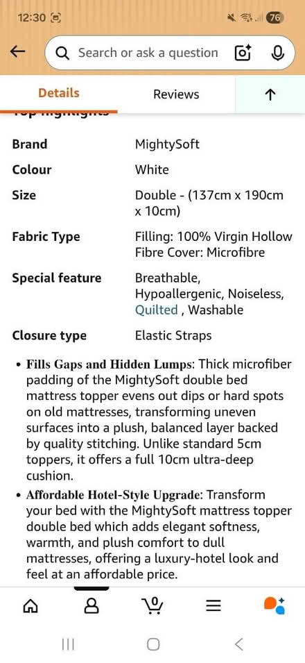 Photo of free Mattress topper. Double (Tremorfa CF24) #1