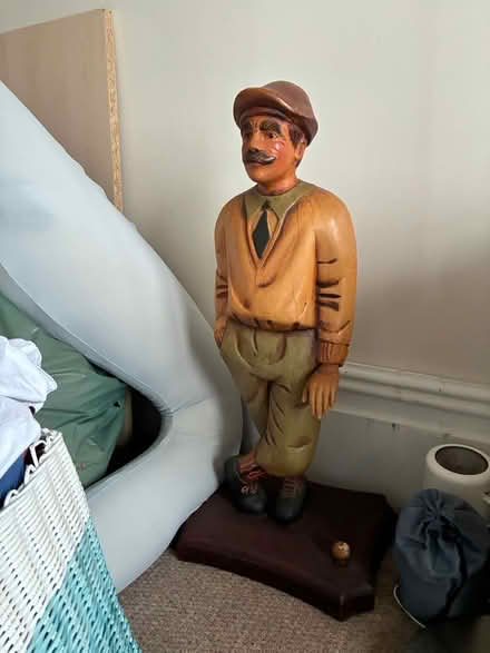 Photo of free Wooden golfer statue (Kingswood) #1