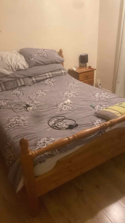 Photo of free King size pine solid bed (DA12) #1