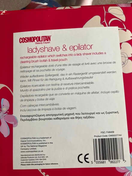 Photo of free Cosmopolitan epilator and lady shave (Rothley LE7) #2