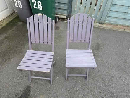 Photo of free 2 folding garden chairs (Wrose BD2) #1