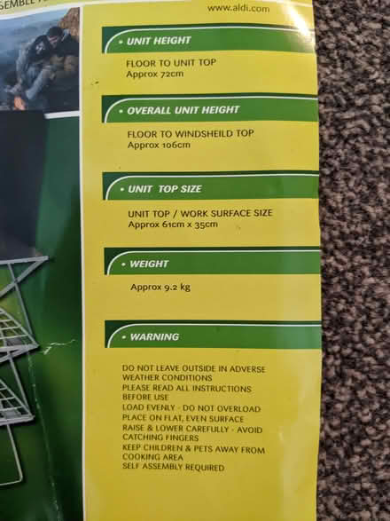 Photo of free Camping kitchen stand (Bilton CV22) #3