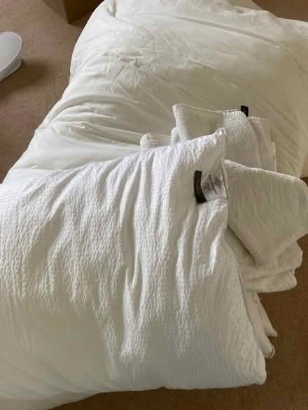 Photo of free Duvets, pillows, towels (KT8 0JX) #1