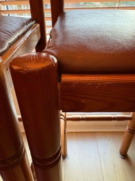 Photo of free Pine wood bar chairs x2 (Greater Leys OX4 7WH) #3