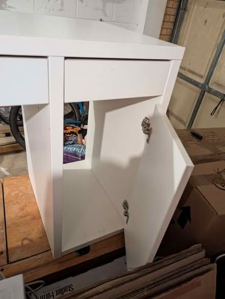Photo of free IKEA white pc desk (Burnmill Farm LE16) #3