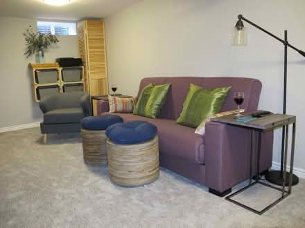 Photo of free Purple sofa bed (Park Hill) #2