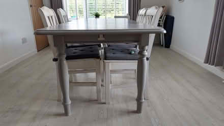 Photo of free IKEA Pine Extending Dining Table and 4 x Chairs (Wymington NN10) #3
